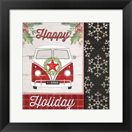 Framed Happy Holiday Print