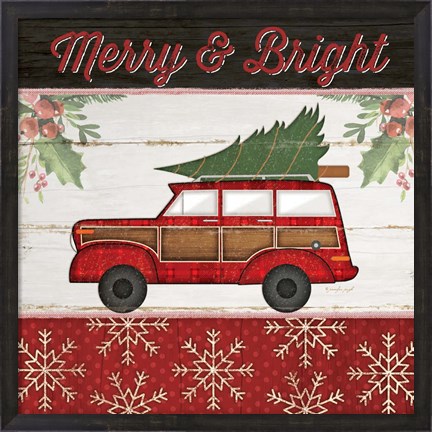 Framed Merry &amp; Bright Print