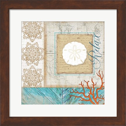 Framed Coastal Sand Dollar Print