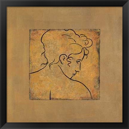 Framed Dan Bennion - Etude de Visage II Size 19.75x19.75 Print