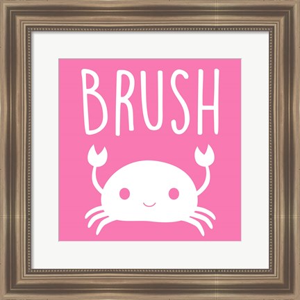 Framed Sea Creatures-Brush Print