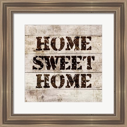 Framed Home Sweet Home In Wood Print