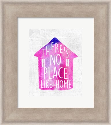 Framed There&#39;s No Place Like Home-Watercolor Print