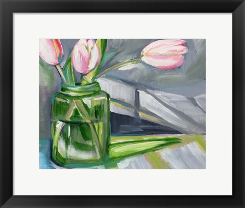 Framed Glass Tulips Print