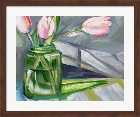 Framed Glass Tulips Print