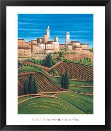 Framed Tuscan Village Print