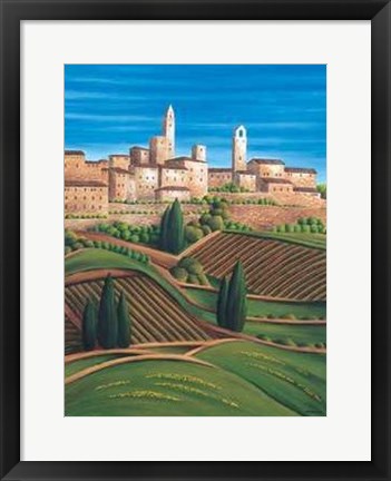 Framed Tuscan Village Print