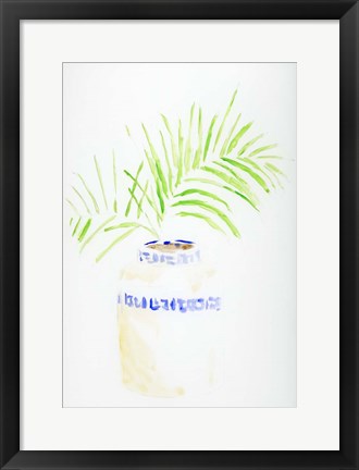 Framed Blue and White Botanical III Print