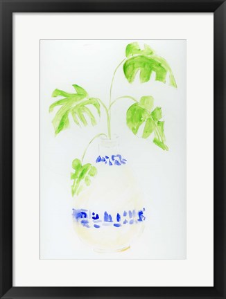 Framed Blue and White Botanical IV Print