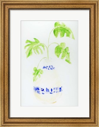 Framed Blue and White Botanical IV Print