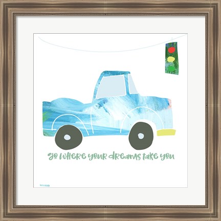 Framed Go Dreams Car Print