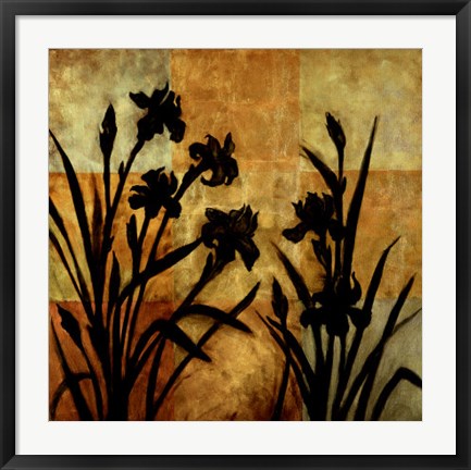 Framed Iris Silhouette I Print