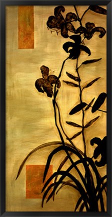 Framed Lily Silhouette II Print