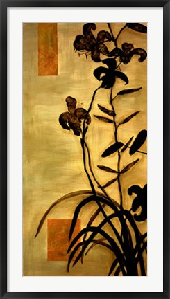 Framed Lily Silhouette II Print