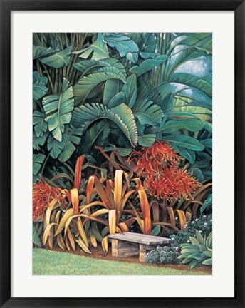 Framed Tropical Garden II Print