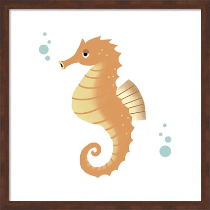 Framed Sea Creatures - Seahorse Print