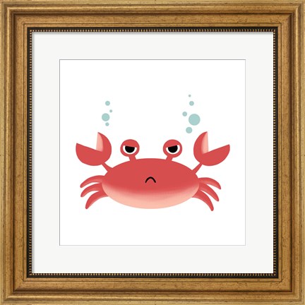 Framed Sea Creatures - Crab Print