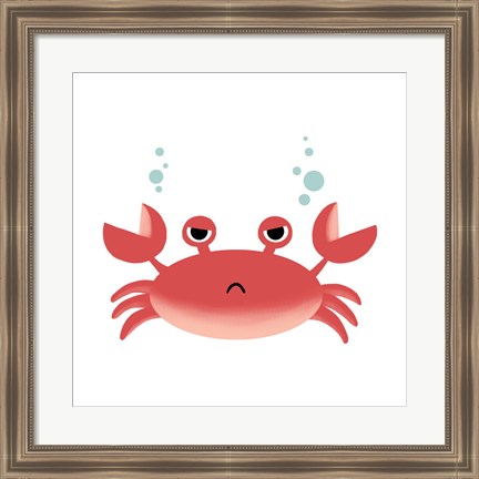 Framed Sea Creatures - Crab Print