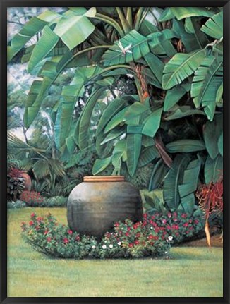 Framed Tropical Garden I Print