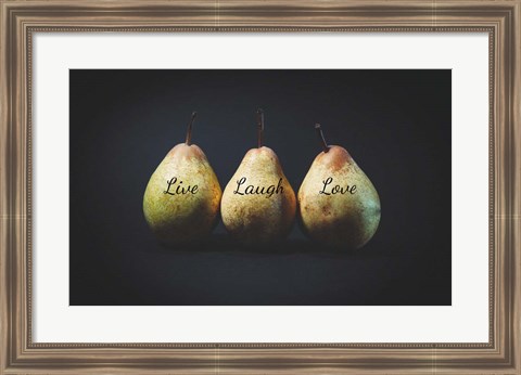 Framed Pears - Live Laugh Love Print