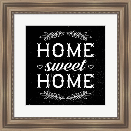 Framed Home Sweet Home-Black Print