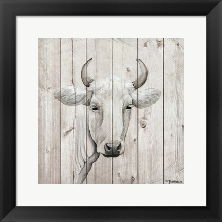 Framed January Cow I Print