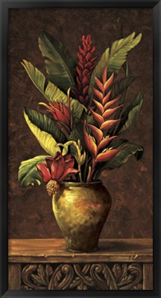 Framed Tropical Arrangement I Print