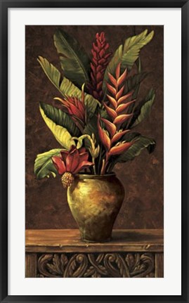 Framed Tropical Arrangement I Print