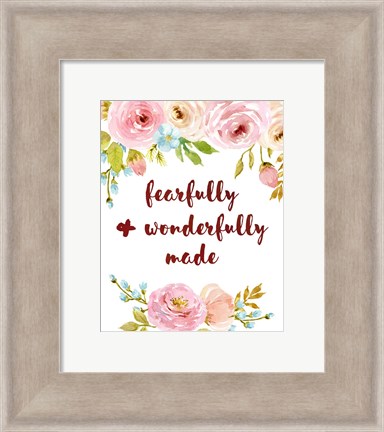 Framed Fearfully &amp; Wonderfully Made Print