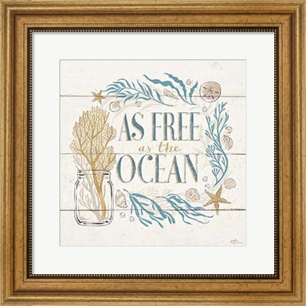 Framed Golden Sea IV Print