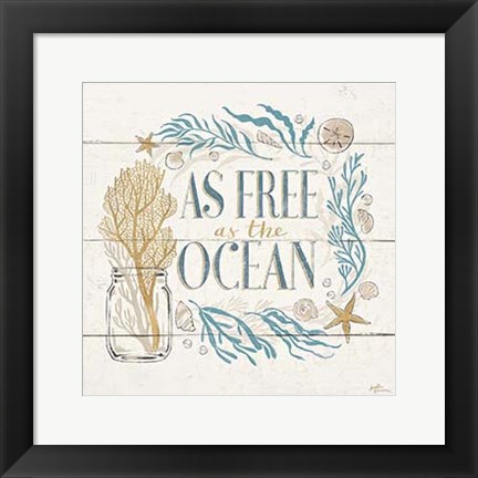 Framed Golden Sea IV Print