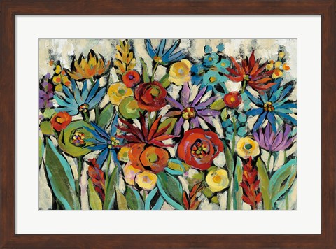 Framed Confetti Floral I Print