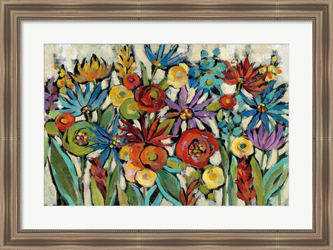 Framed Confetti Floral I Print