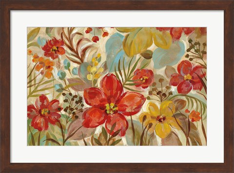 Framed Tropical Flowers Print