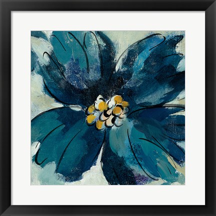 Framed Inky Floral II Print