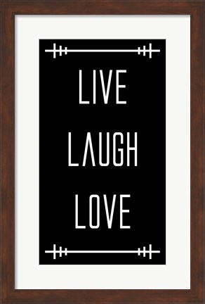 Framed Live Laugh Love - Black Print