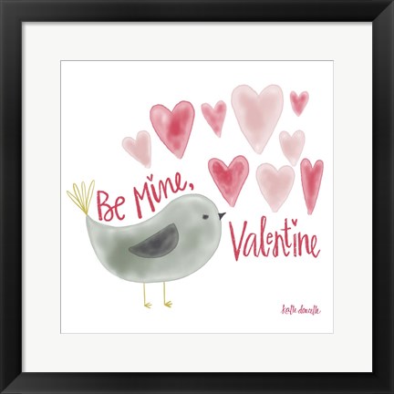 Framed Be My Valentine Print