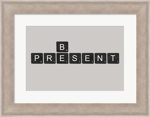 Framed Be Present Black Print