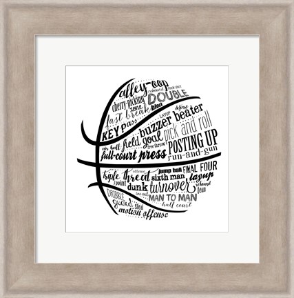 Framed Basketball Terms BNW Print