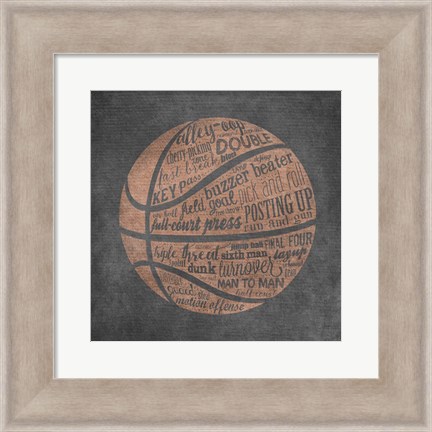 Framed Basketball Terms Print