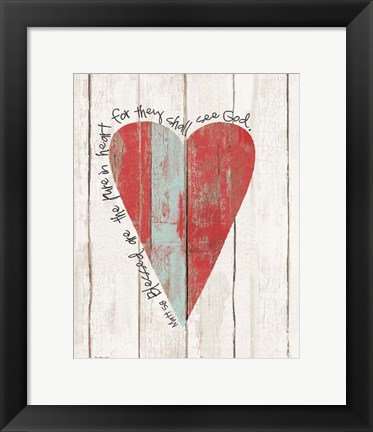 Framed Pure in Heart Print