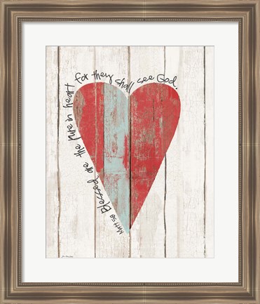 Framed Pure in Heart Print