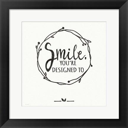 Framed Smile - White Print