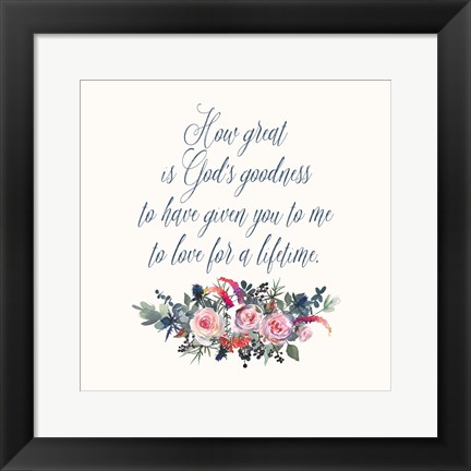 Framed How Great is God&#39;s Goodness Print