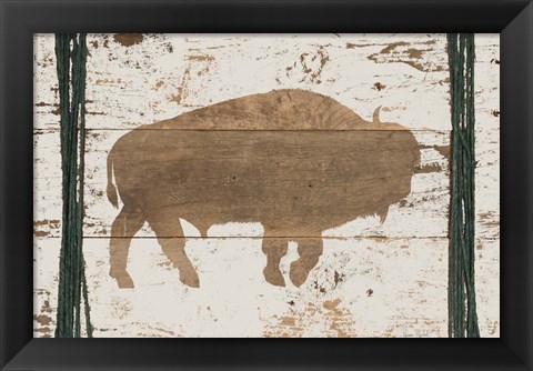 Framed Buffalo in Reverse Print