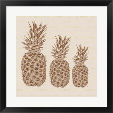 Framed Three Pineapples Print