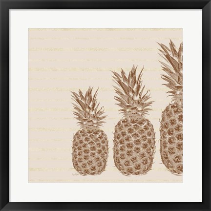 Framed Pineapples - Right Three Print