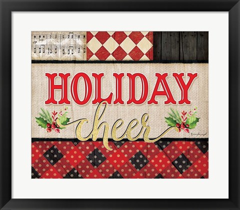 Framed Holiday Cheer Plaid Print