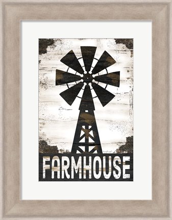 Framed Farmhouse Windmill Print