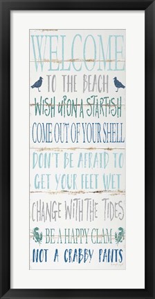 Framed Welcome to the Beach Print